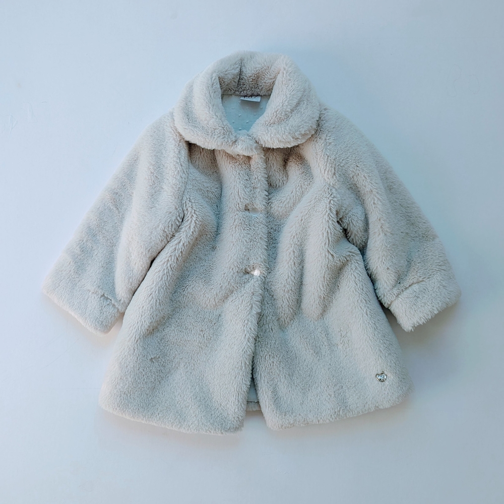 Paz Rodriguez Cream Fur Winter Jacket 18mo (1.5yr)